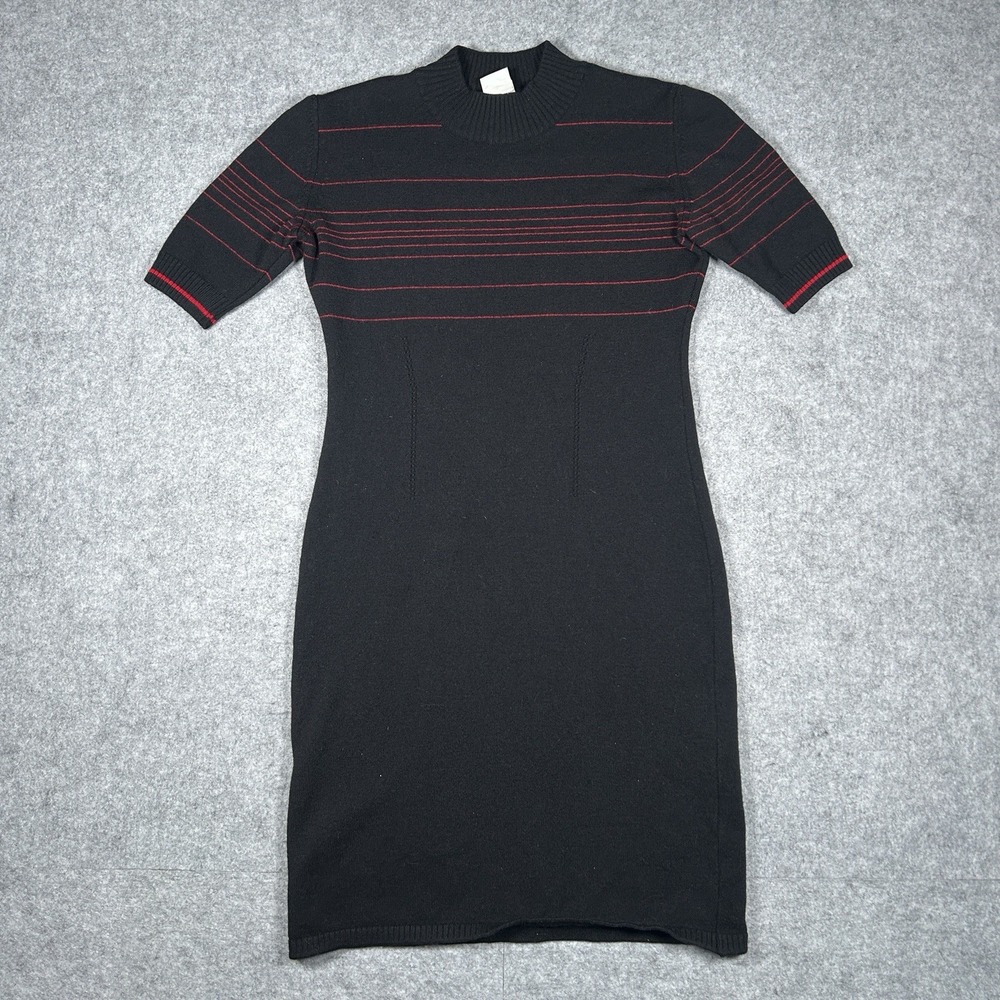Vintage Lacoste Bodycon Dress Women's Size‎ 42 Wool Blend 1970s Sheath